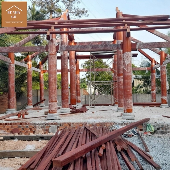 thi công nhà gỗ long an