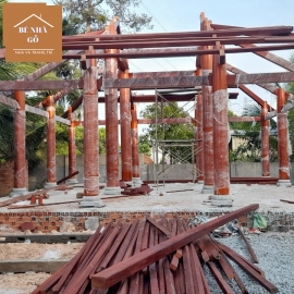 Cách thi công nhà gỗ truyền thống, quy tình thi công chuyên nghiệp